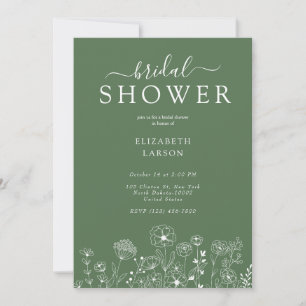 Convite Boho Wildflower Modern Watercolor Casamento