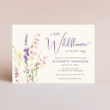 Boho Wildflower Watercolor Chá de fraldas