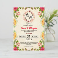 Boho Wildflower Wedding Convida Charm Elegante.