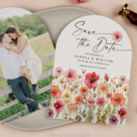 Boho Wildflower Weding Save The Date Arch
