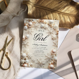 Convite Boho Winter É Um Chá de fraldas Para Rapariga