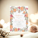 Convite Boho Winter Seco Citrus Floral christmas brunch<br><div class="desc">Celebre a magia do inverno com nossa mão pintada Boho Winter Dried Citrus Floral Christmas brunch Invitation. Esta design pintada à mão apresenta uma mistura harmoniosa de aquarelas florais laranja, rosa, vermelha, castanhas e verdes, com laranjas de Natal cozinhadas secas no inverno, e varas de canela. A elegante letra de...</div>