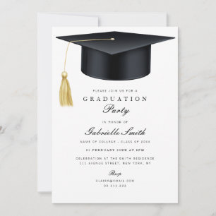 Convite Boina de graduação em cerimônia de formatura moder