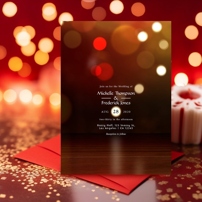 Convite Bokeh Beach Weding Invitation (Criador carregado)