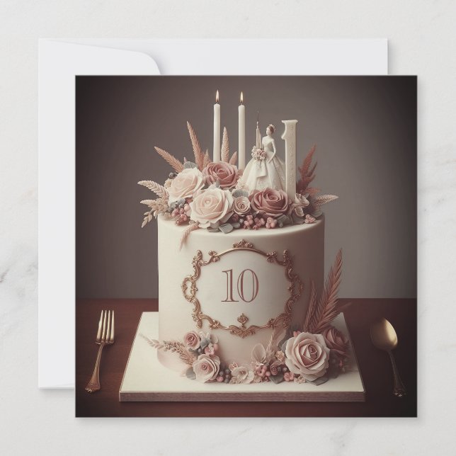 CONVITE BOLA ANIVERSÁRIA EDITÁVEL SOFISTICADA (Frente)