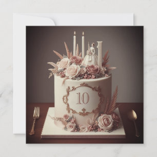 CONVITE BOLA ANIVERSÁRIA EDITÁVEL SOFISTICADA