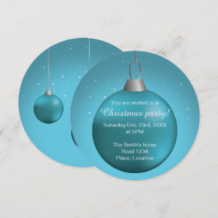Convite Bola Azul de Natal