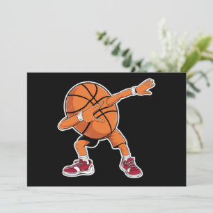 Convite Bola de Basquete Dabbing Jogador de Esportes Diver