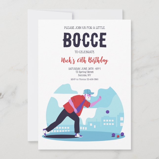 Convite Bola de Bocha  (Frente)