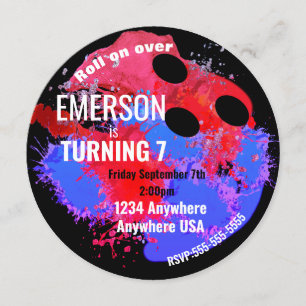 Convite BOLA DE BOLICHE, boliche, festa de aniversário bo