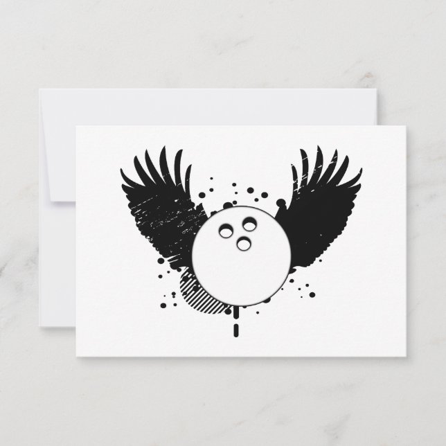 Convite bola de boliche hi-fi (Frente)