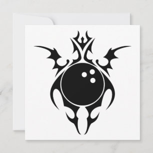 Convite bola de boliche tribal