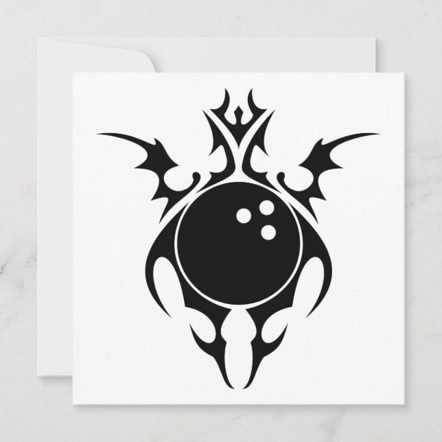 Convite bola de boliche tribal (Frente)