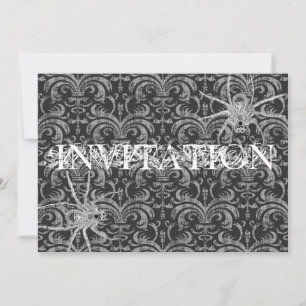 Convite Bola de Dia das Bruxas Vermelha e Negra, Vampiro