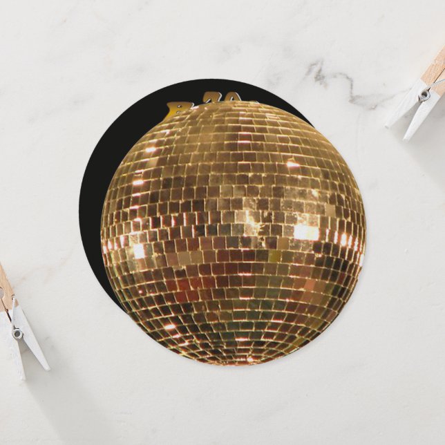 Convite Bola de Disco Espelhada 2 (Frente/Verso In Situ)