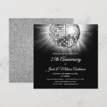Bola de Discoteca de Prata para Festa de 25º Anive
