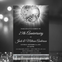 Bola de discoteca de prata para festa de aniversár