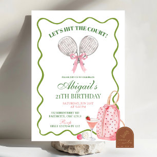 Convite Bola de picles e cocktails Tema Desportivo Anivers