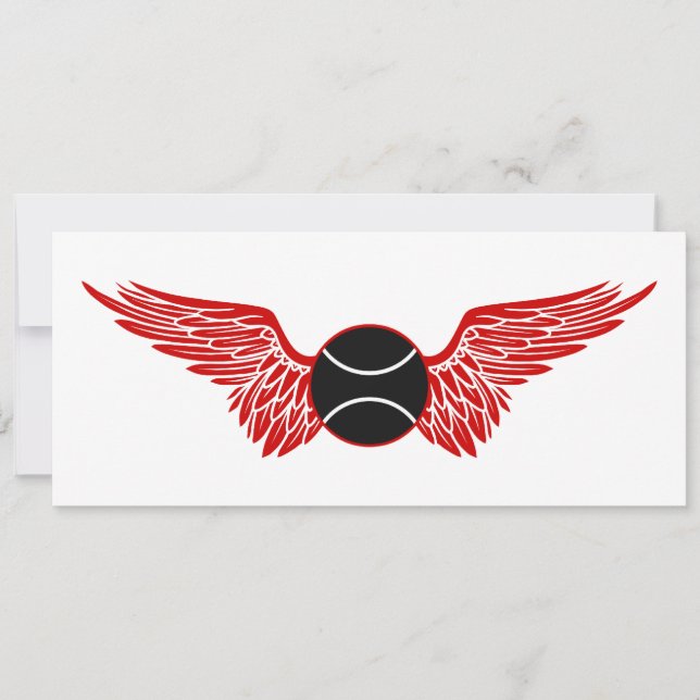 Convite bola de tênis alada (Frente)