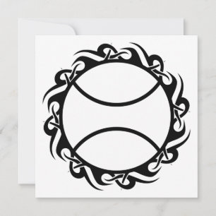 Convite bola de tênis tribal