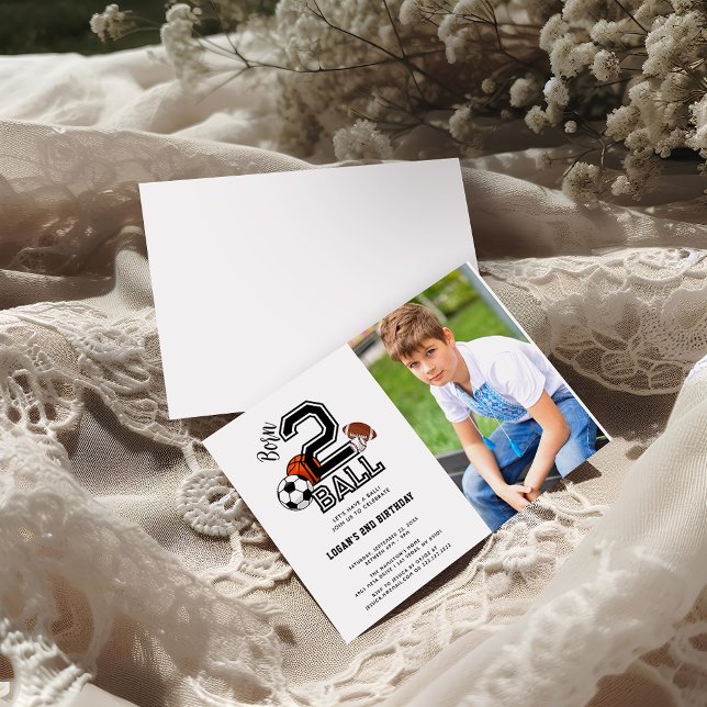 Convite Bola do nascer 2 | Segundo aniversário do Esporte  (Criador carregado)