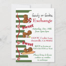 Convite Bolachas de Gingerbread ou Candy Exchange