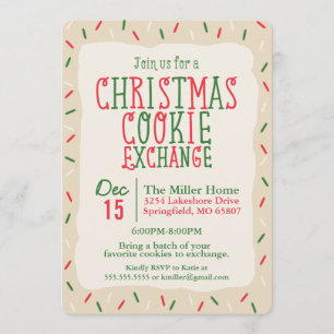 Convite Bolachas de Natal com Sprinkles