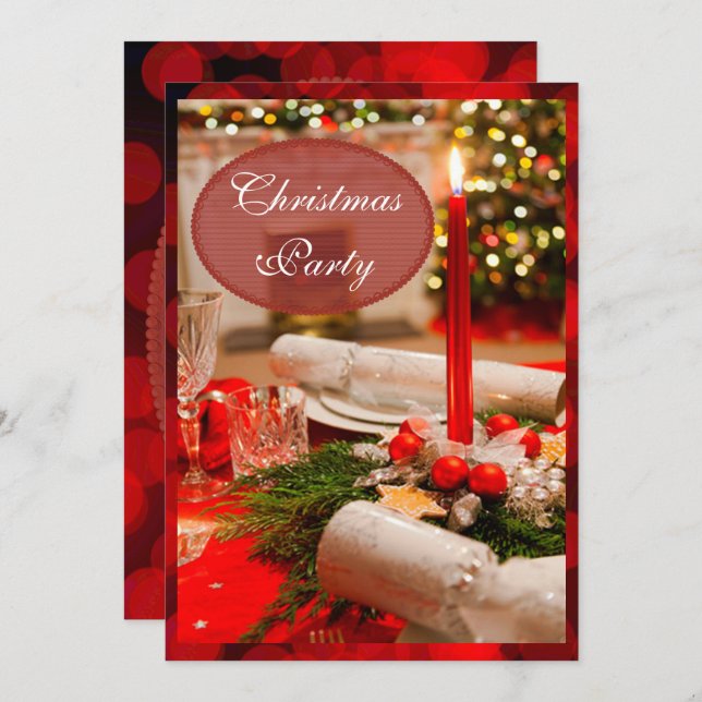 Convite Bolachas e Velas de Natal (Frente/Verso)