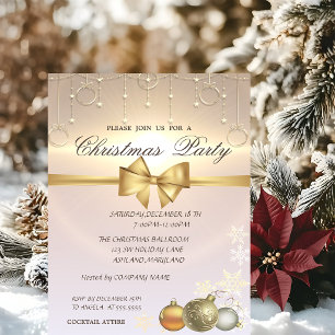 Convite Bolas de Natal Brilhantes, Festa de Natal Corporat