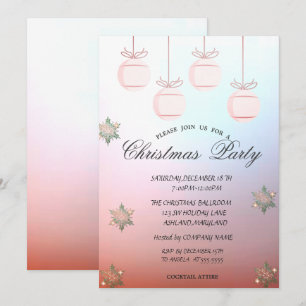 Convite Bolas de Natal,Festa de Natal Corporativa Colorida
