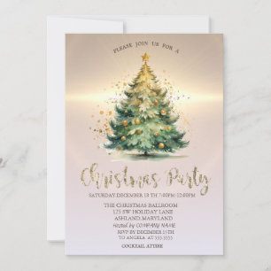 Convite Bolas de Natal Luxuosas Empresa Dourada