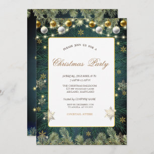 Convite Bolas,Ramais,Festa da Companhia Snowflakes