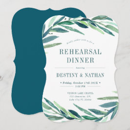 Convite Bold Botanicals Wrap | Jantar de Rehearsal