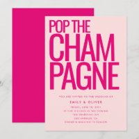 Bold Neon Pink Pop do Casamento Moderno de Champan