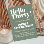 Convite Bold Typografia Sage Green aniversário de 30 anos<br><div class="desc">Bold Typografia Sage Green Modern aniversário de 30 anos Invitation Bold Typografia Sage Green Modern Convite de festas... Tipografia Bold aniversário de 30 anos Convite de festas Moderno Foto: "Turning 30 nunca foi tão chic! Faça do seu aniversário de marco um aniversário inesquecível com o nosso Convite de festas de...</div>