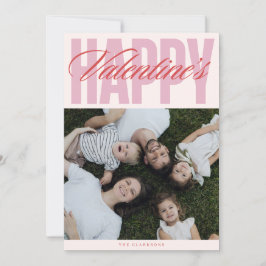 Convite Bold Typographic Valentine’s Day Photo Card