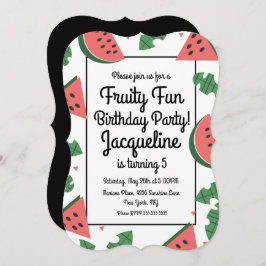 Convite Bold Watermelon Summer Frut Aniversário
