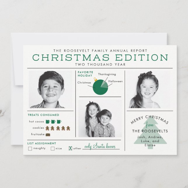 Convite Boletim Informativo Feriado Natal Engraçado (Frente)