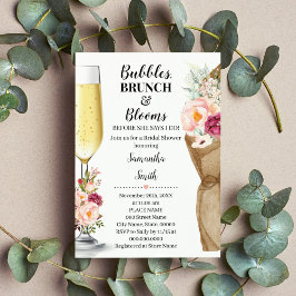 Convite Bolhas Brunch e Blooms antes de fazer o Chá de pan