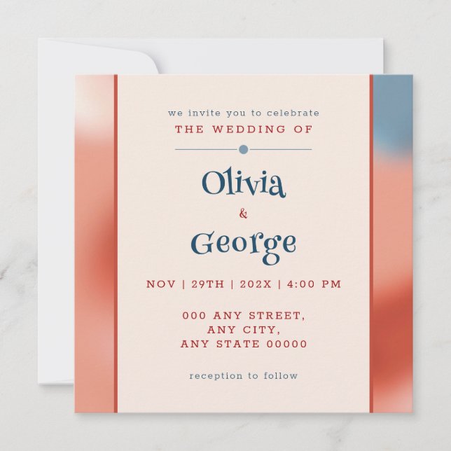 Convite Bolhas de Amor: Casamento de Contos de Fada (Frente)