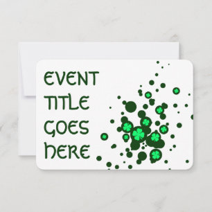 Convite bolhas de shamrock