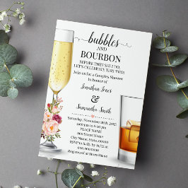 Convite Bolhas e Bourbon antes que eu faça chá de casament
