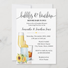 Convite Bolhas e brechas antes do bebê devido Chá de giras