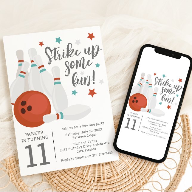 Convite Boliche das Crianças Modernas (Criador carregado)