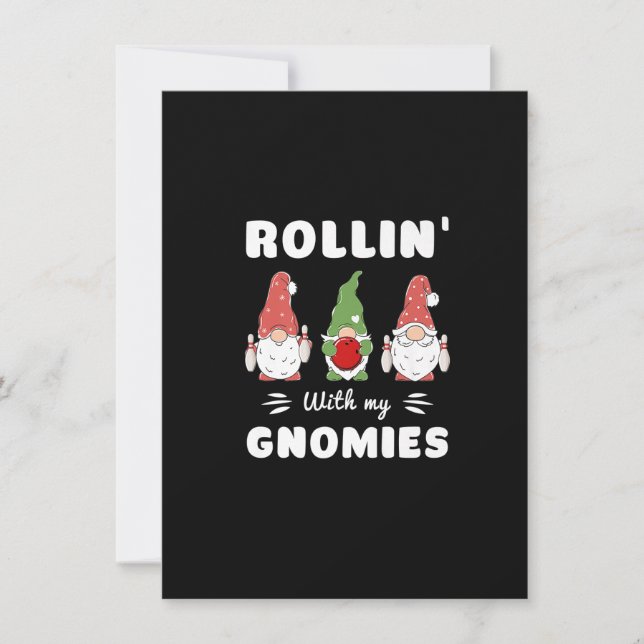 Convite Boliche Rolando Com Meus Gnomies Prêmio Gnome Engr (Frente)