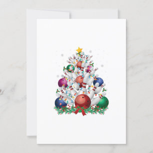 Convite boliches engraçadas árvore de Natal e Natal o espo