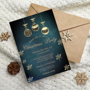 Convite Bolinhas de Natal Antigas, Festa de Empresa com Fl