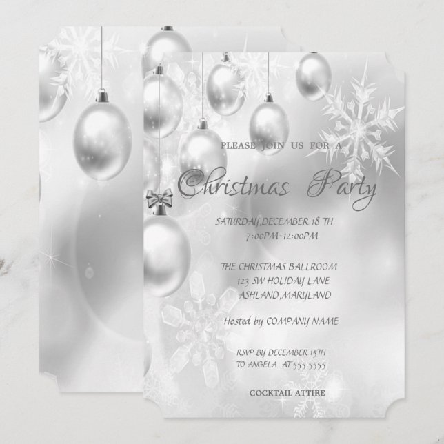 Convite Bolinhas de Natal, Cálice de Vinho, Festa de Natal (Frente/Verso)