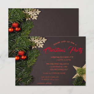Convite Bolinhas de Natal, Festa de Natal da Empresa de Ra
