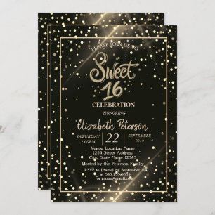 Convite Bolinhas Elegantes, Doce 16 Festa